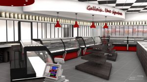 Projet aménagement intérieur Boucherie