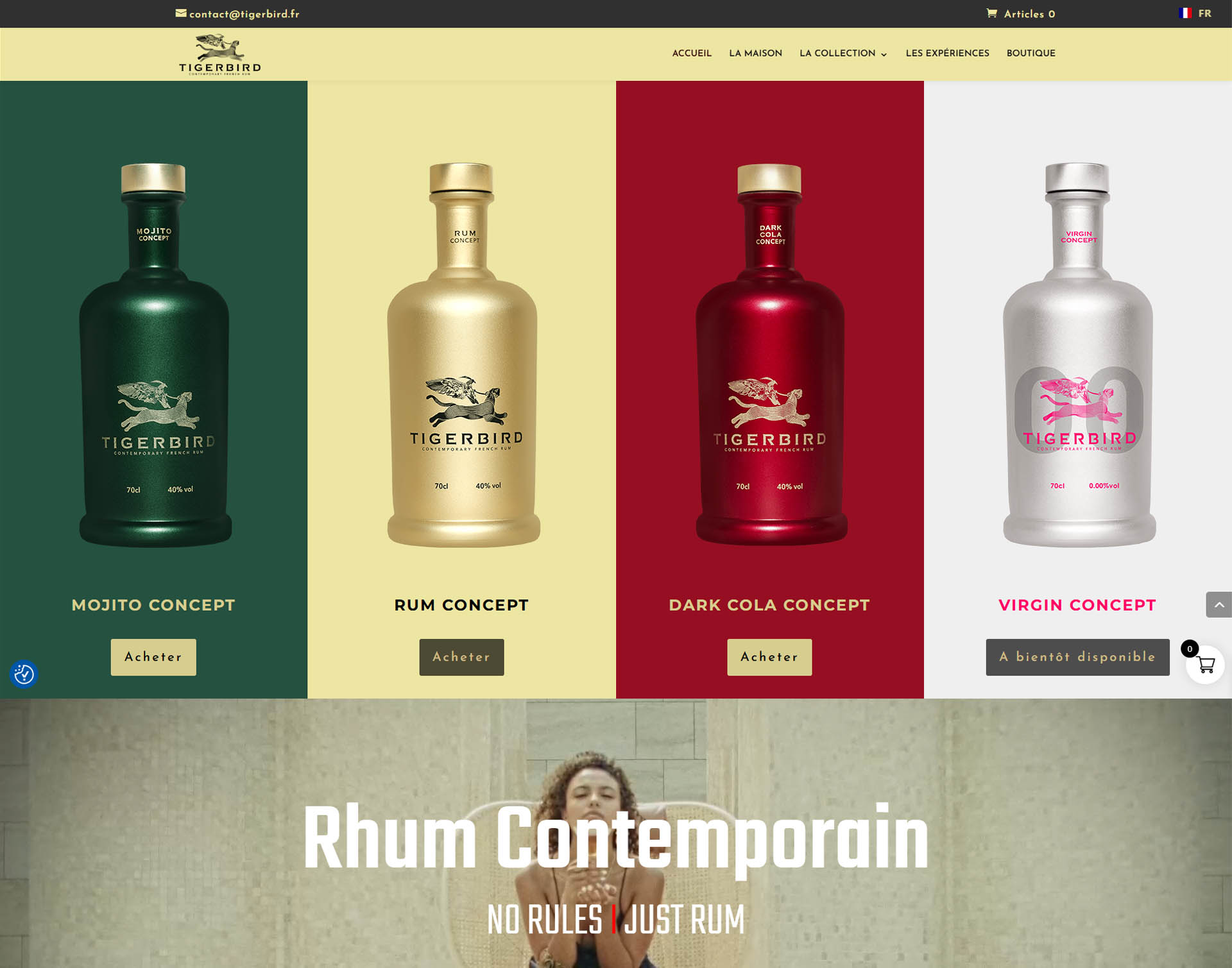 TIGERBIRD SITE WEB Empreinte par Audiard Page d'accueil